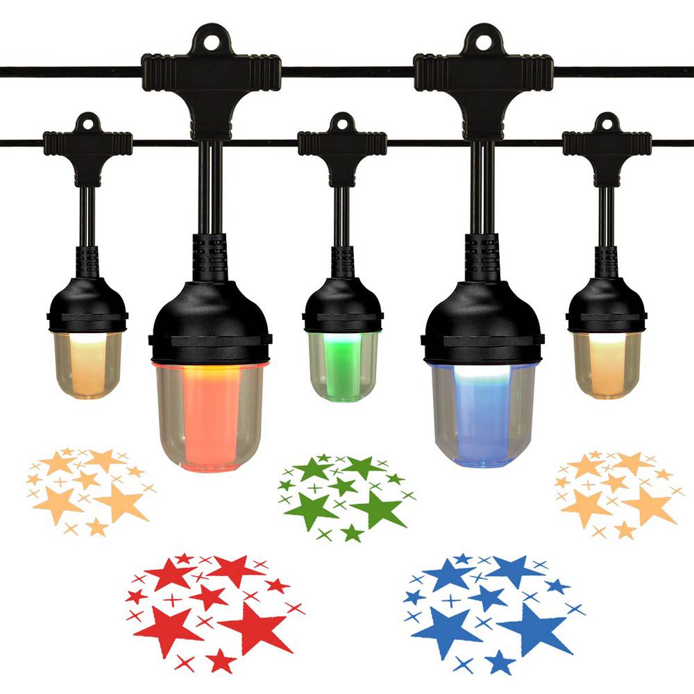 Multi Color String Lights Outdoor Lighting The Home Depot