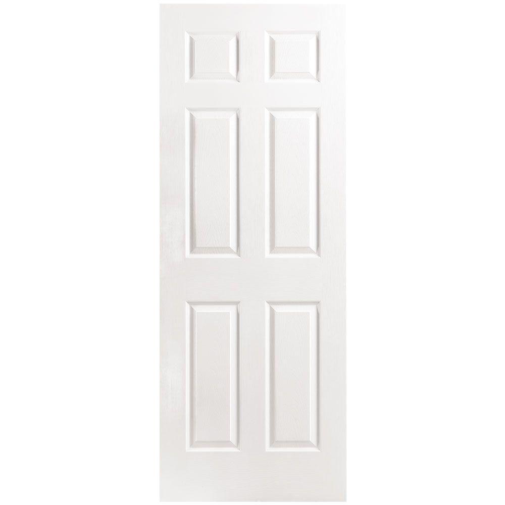 Masonite 28 in. x 80 in. Textured 6-Panel Hollow Core ...
