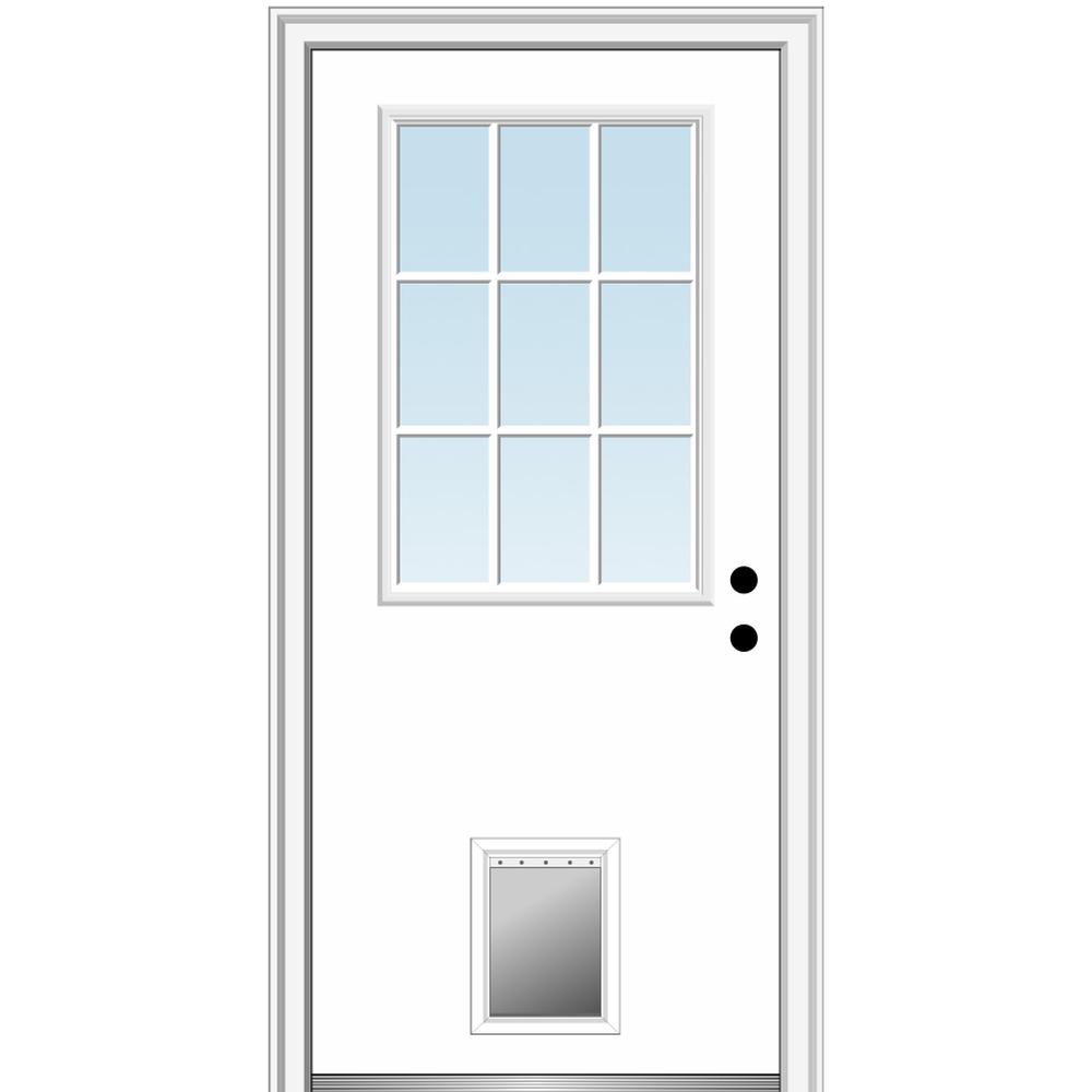 Mmi Door 32 In X 80 In Classic Left Hand Inswing 1 2 Lite Clear