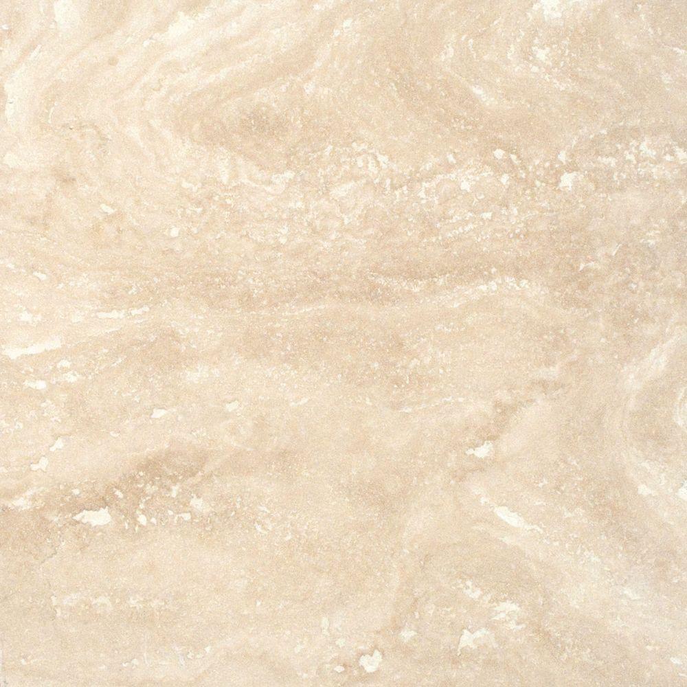 Tuscany Ivory 18 In X 18 In Honed Travertine Floor And Wall Tile 9 Sq Ft Case