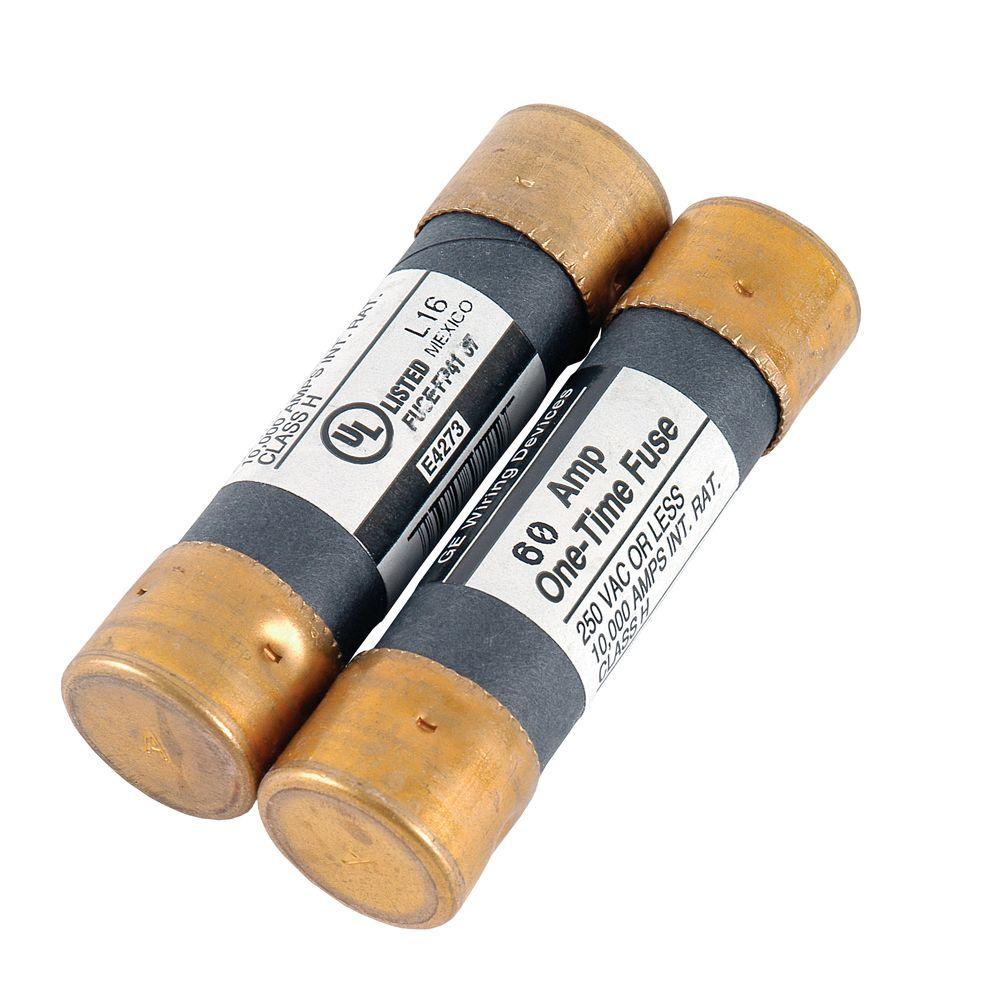 GE 60 Amp Cartridge Type Fuse (2-Pack)-54226 - The Home Depot