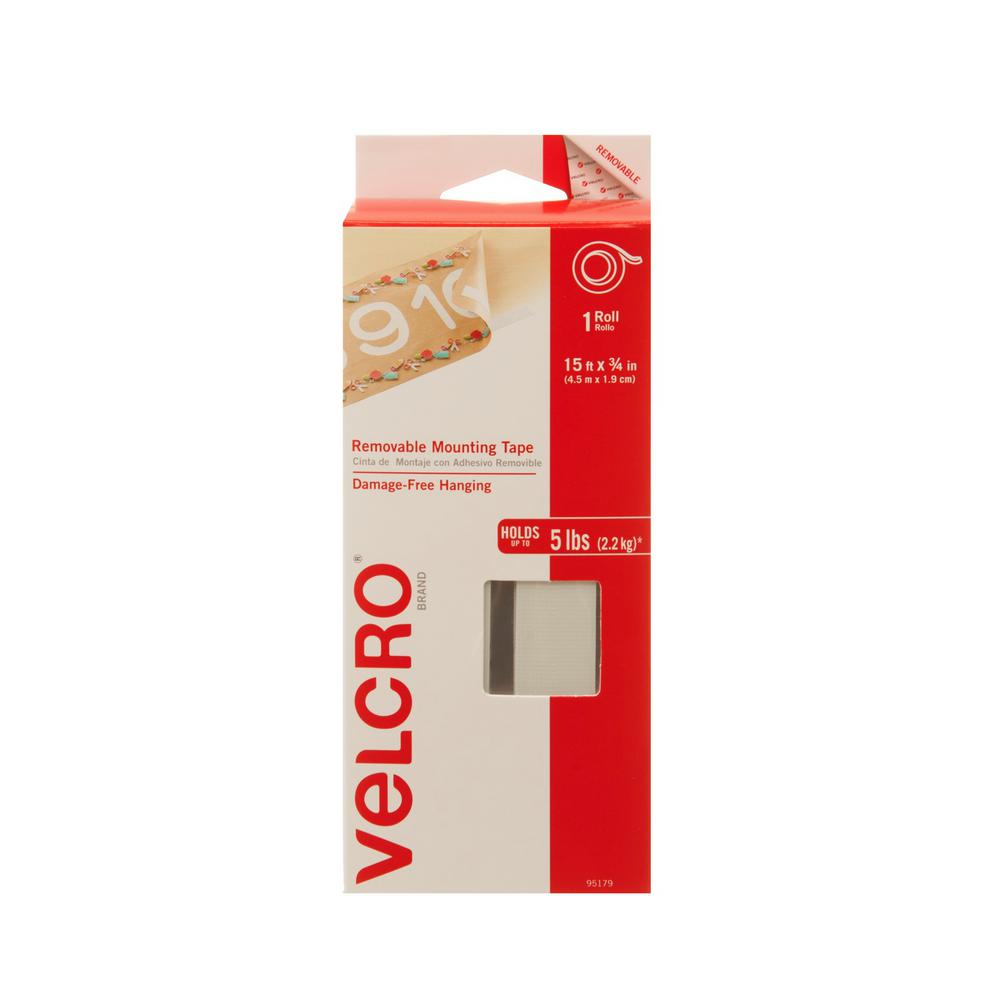 VELCRO Brand 15 ft. x 3/4 in. Removable Mounting Tape95179 The Home