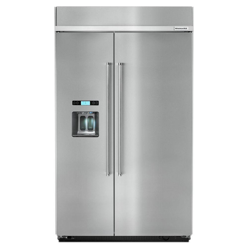 Stainless Steel Kitchenaid Side By Side Refrigerators Kbsd618ess 64 1000 