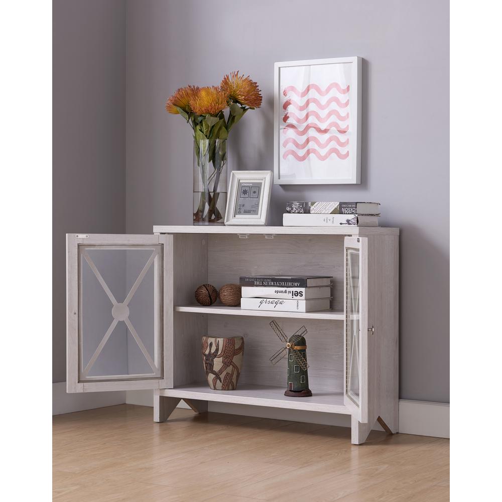 Furniture Of America Carden White Oak Accent Storage Cabinet With