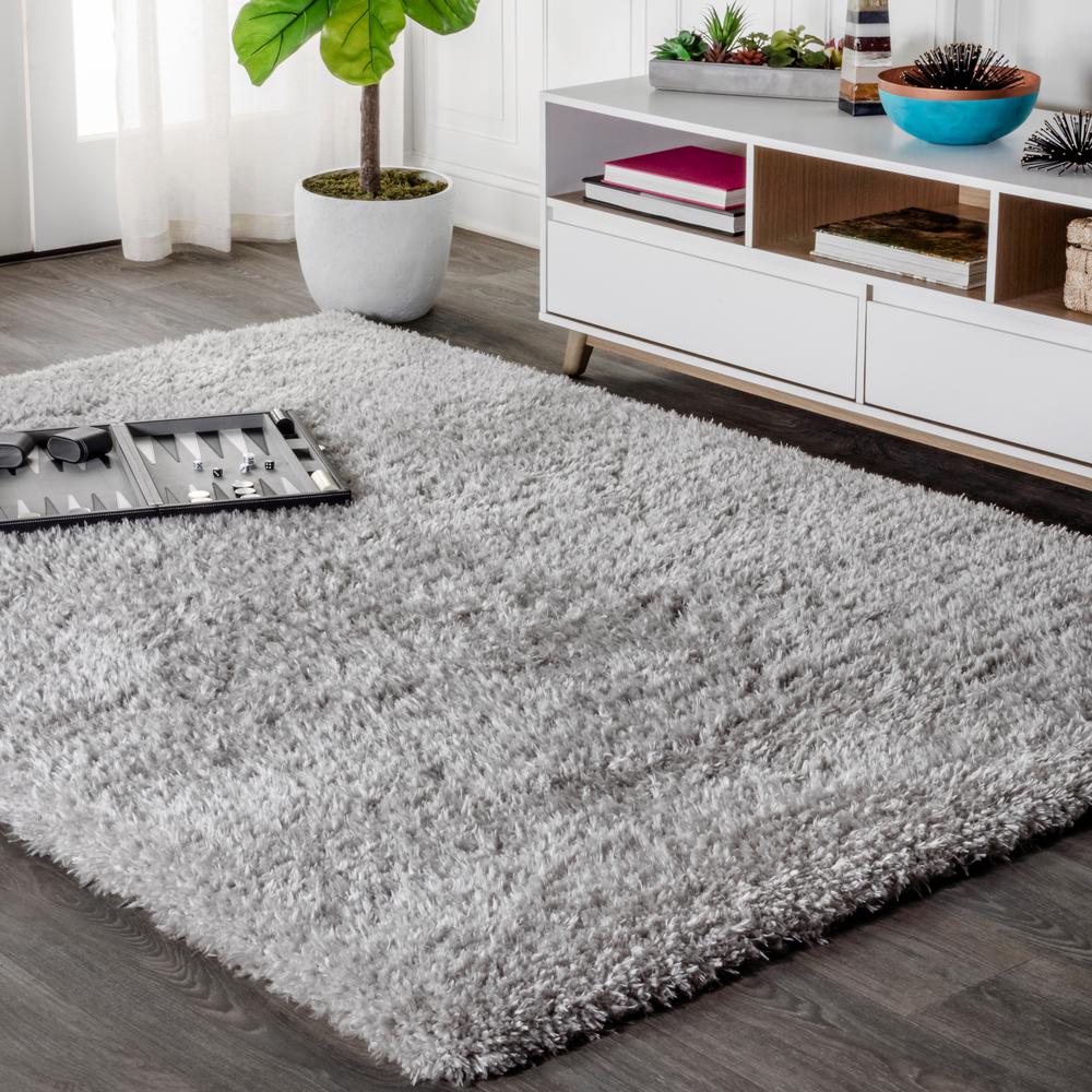 Jonathan Y Aydin Solid Plush Gray 3 Ft X 5 Area Rug Jonathan Y Aydin Solid Plush Gray