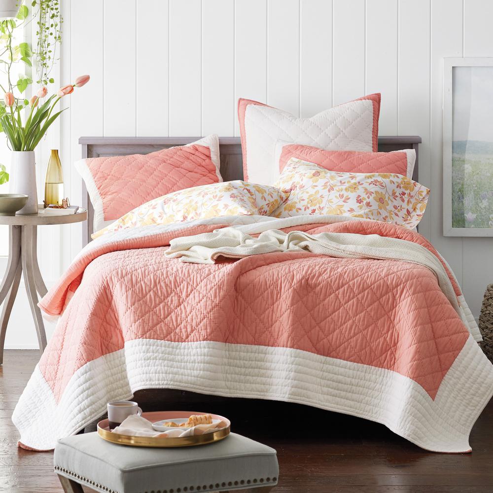 coral quilt bedding