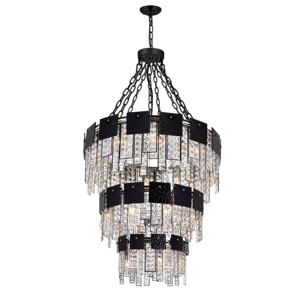 CWI Lighting Glacier 24 Light Polished Nickel Contemporary Chandelier   Polished Nickel Cwi Lighting Chandeliers 1099p32 24 613 64 1000 