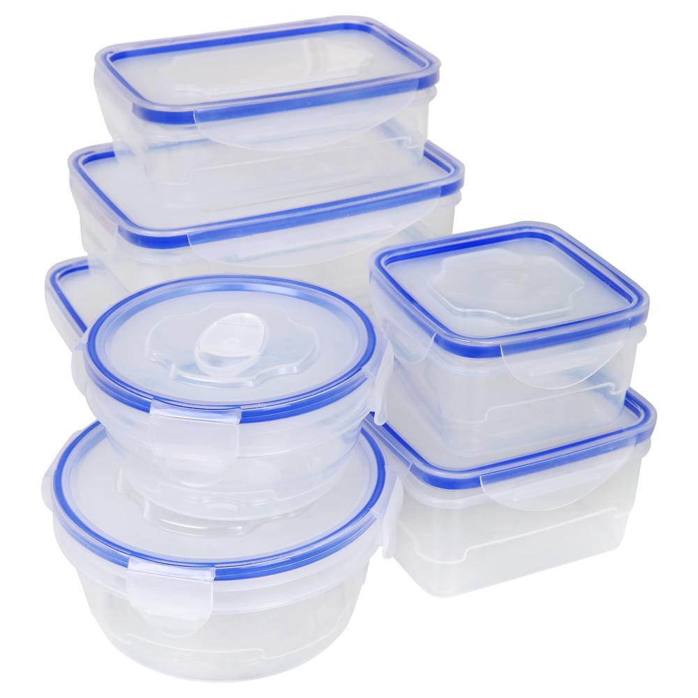 Kitchen Details 16-Piece Food Storage Container Set with Airtight Clip ...