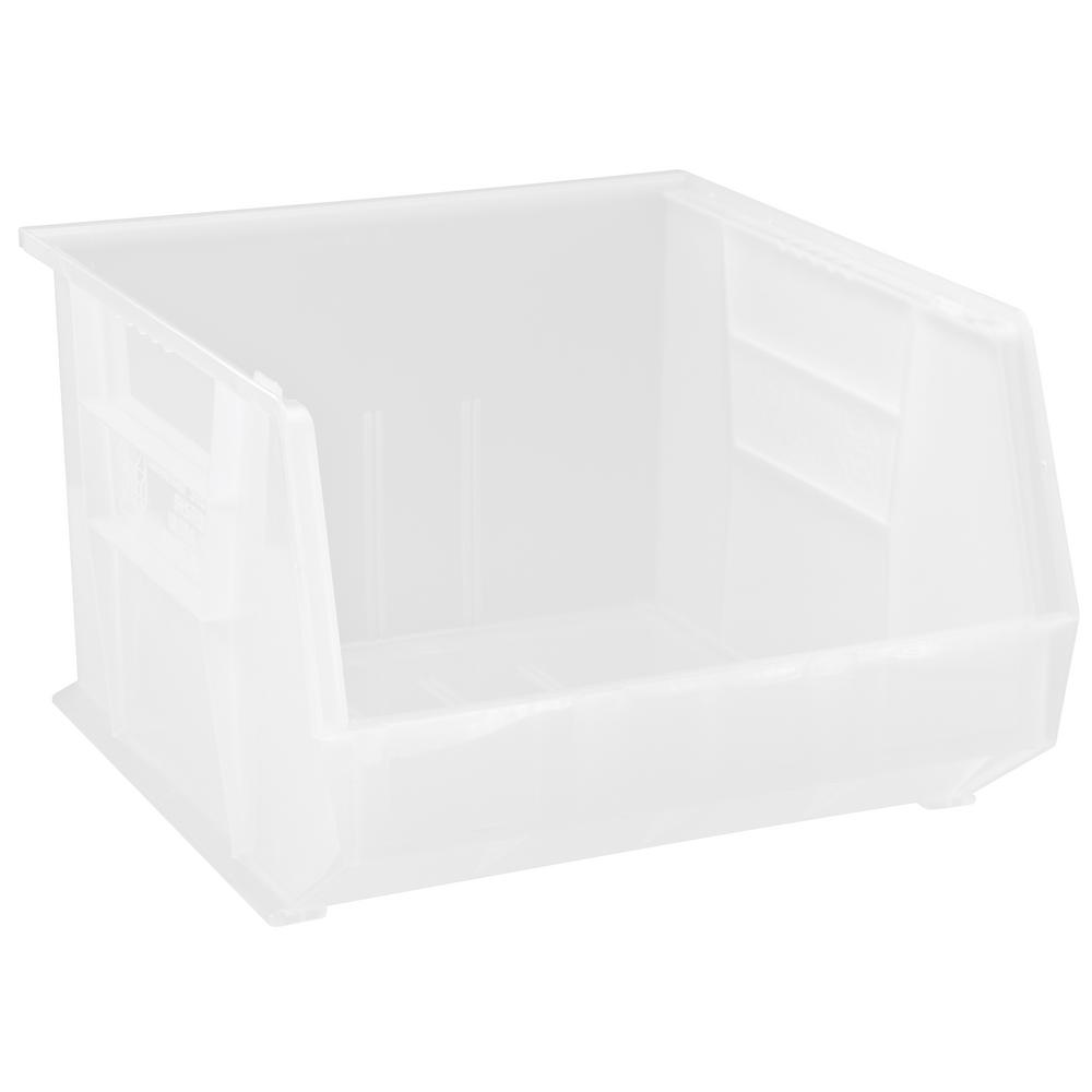 Quantum Storage System Ultra Series Stack and Hang 7.2 Gal. Storage Bin in Clear (6Pack
