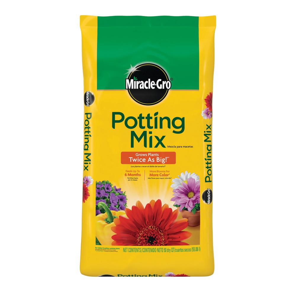 Miracle Gro 50 Qt Potting Soil Mix The Home Depot