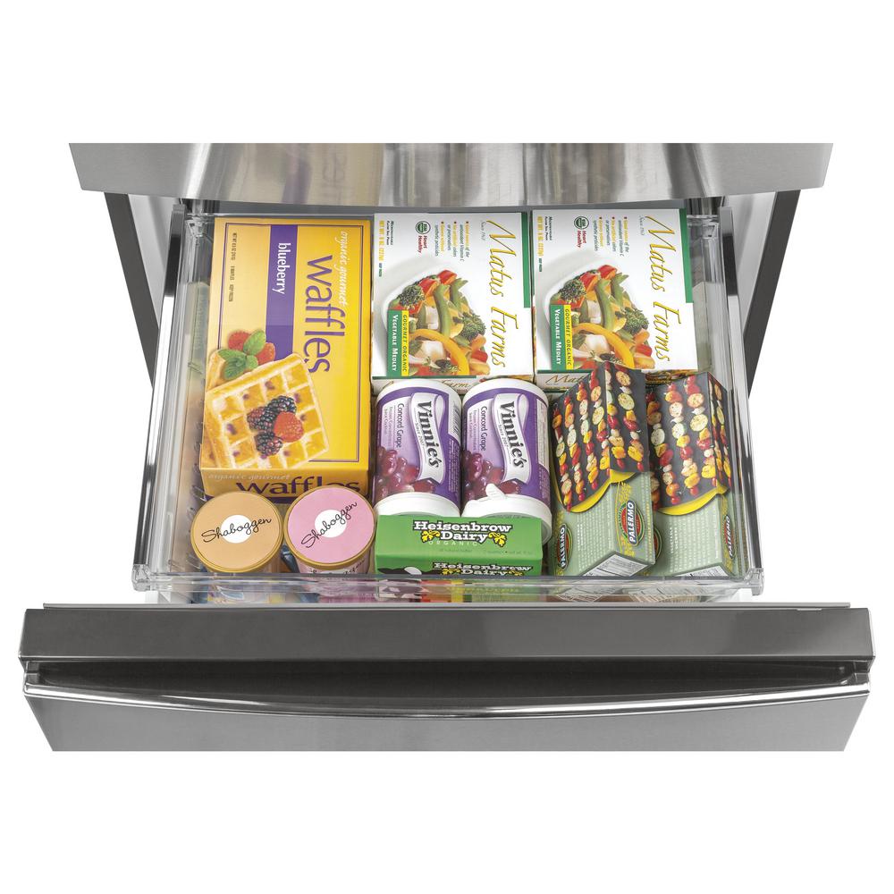 Ge 11 9 Cu Ft Bottom Freezer Refrigerator In Stainless Steel Ge 11 9 Cu Ft Bottom Freezer Refrigerator In Stainless Steel