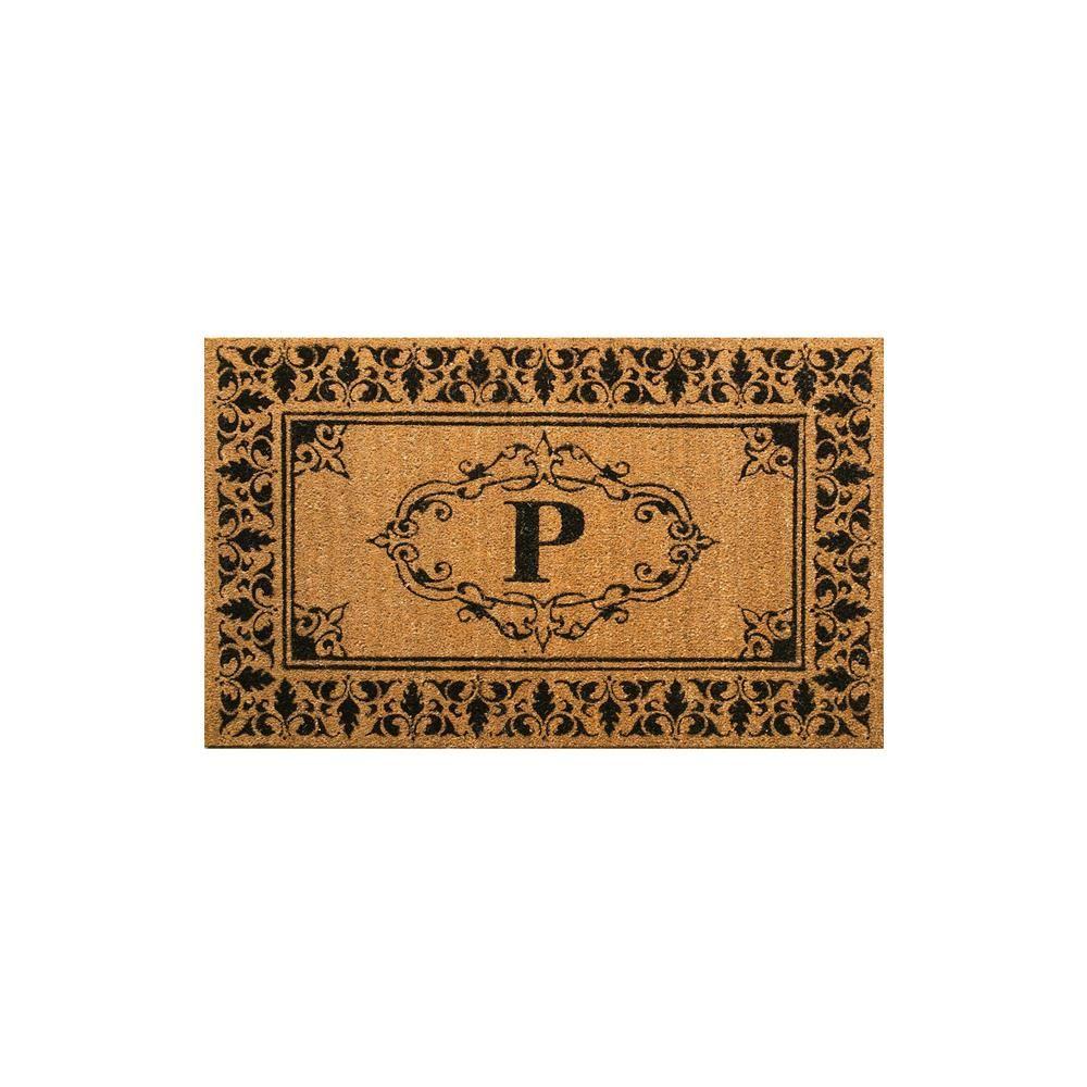 Nuloom Welcome 36 In X 72 Indoor Outdoor Monogrammed Letter P Door Mat