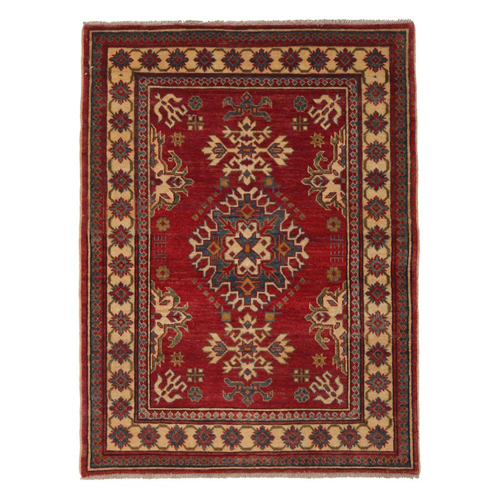 Darya Rugs Kazak Red 4 Ft X 5 Indoor Area Rug M1694 180 The Darya Rugs Kazak Red 4 Ft X 5 Indoor Area Rug