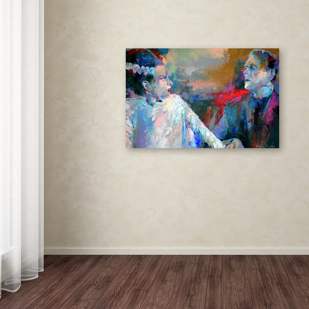 Movies Tv Canvas Art Wall The Home Depot 30 In X 47 Frankenstein And His Wife By Richard Wallich