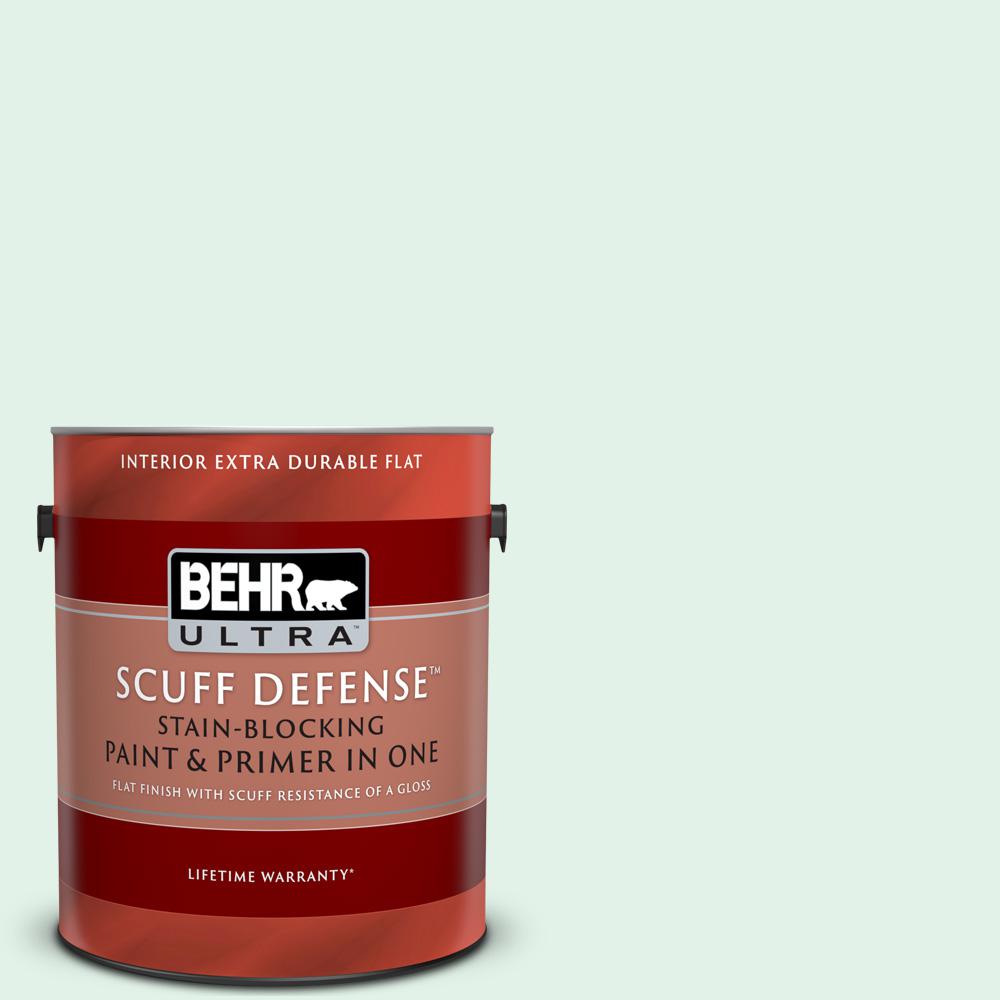 BEHR ULTRA 1 gal. 480C1 Light Mint Extra Durable Flat Interior Paint