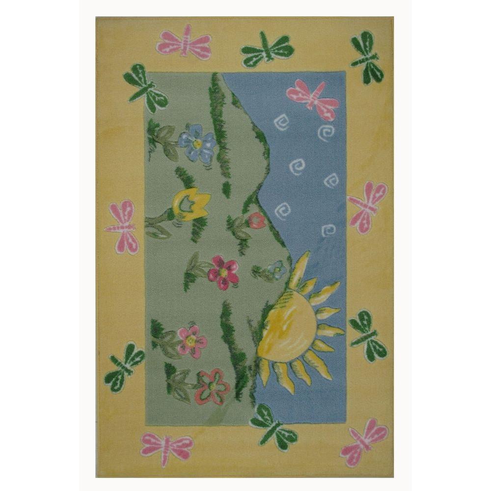 La Rug Jade Reynolds Dragonfly Morning Multi Colored 3 Ft X 5 La Rug Jade Reynolds Dragonfly Morning Multi Colored 3 Ft X 5 Area