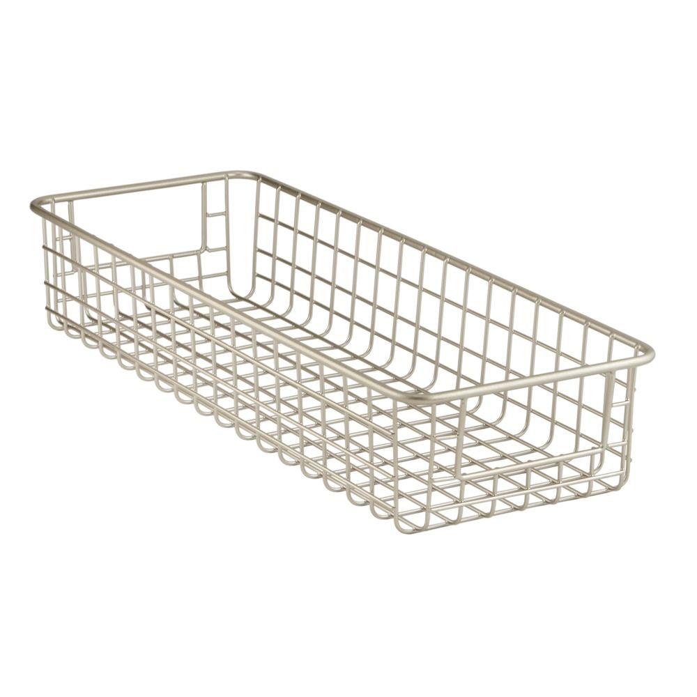 Interdesign Classcio Wire Basket 1 In Satin 90205 The Home Depot