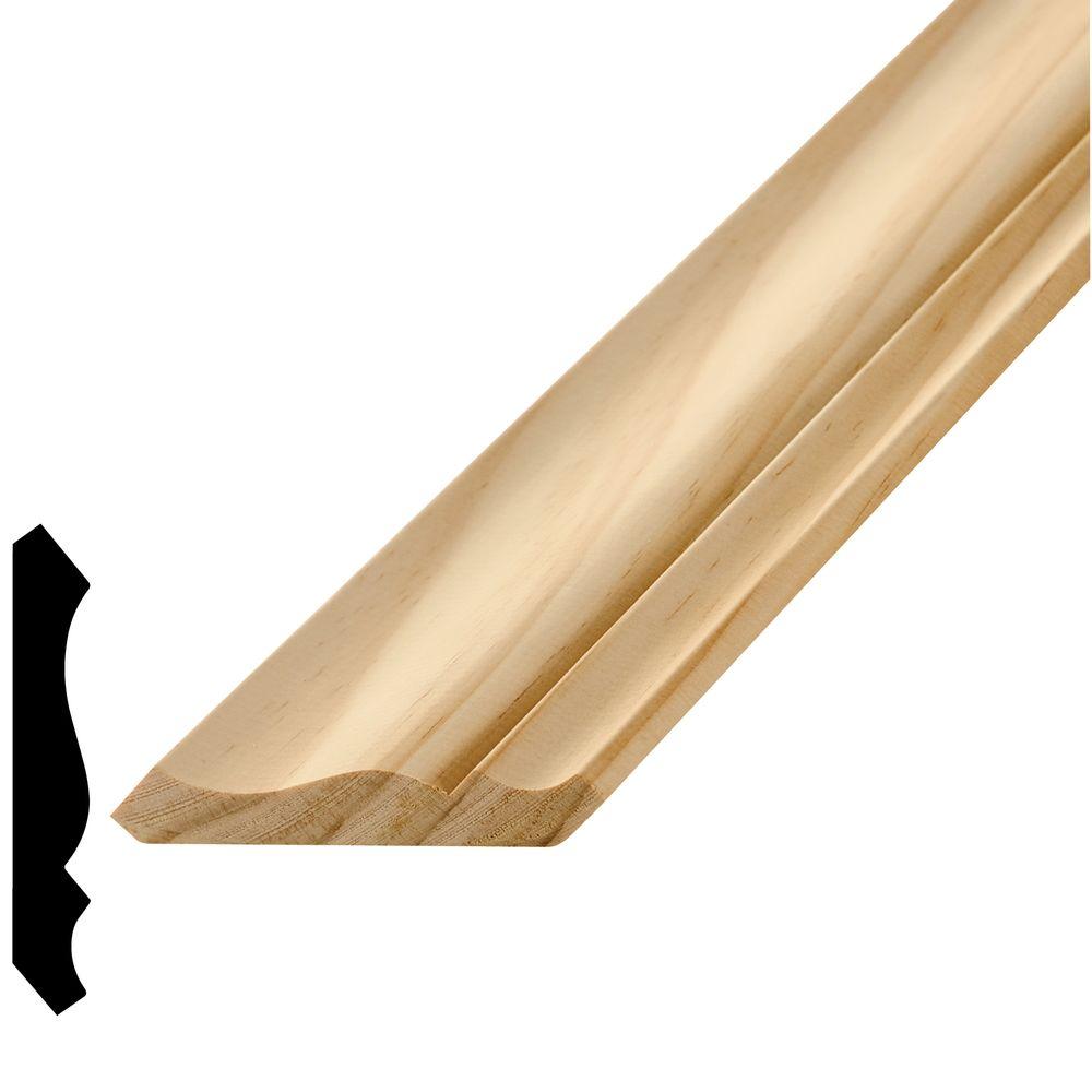 Alexandria Moulding WM 49 9/16 in. x 35/8 in. x 96 in. Wood Pine Crown