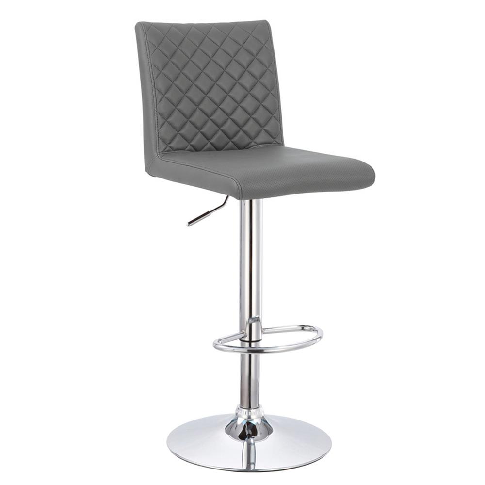 Best Master Furniture Brax Gray Adjustable Swivel Bar Stools (Set of 2
