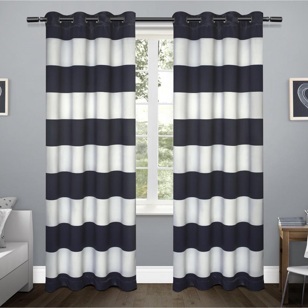 Striped Thermal Curtains Drapes Window Treatments The