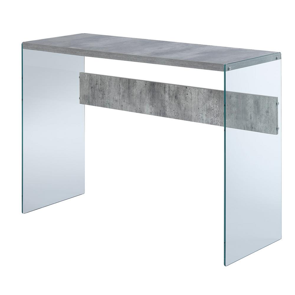 Convenience Concepts Soho Faux Birch And Glass Console Table R4