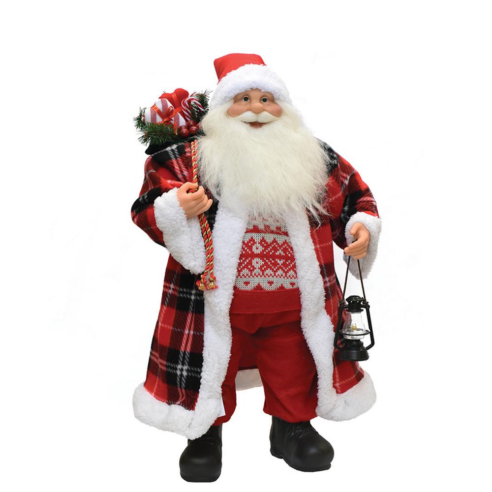 24 5 In Santa Claus With Red And Black Checked Coat Christmas