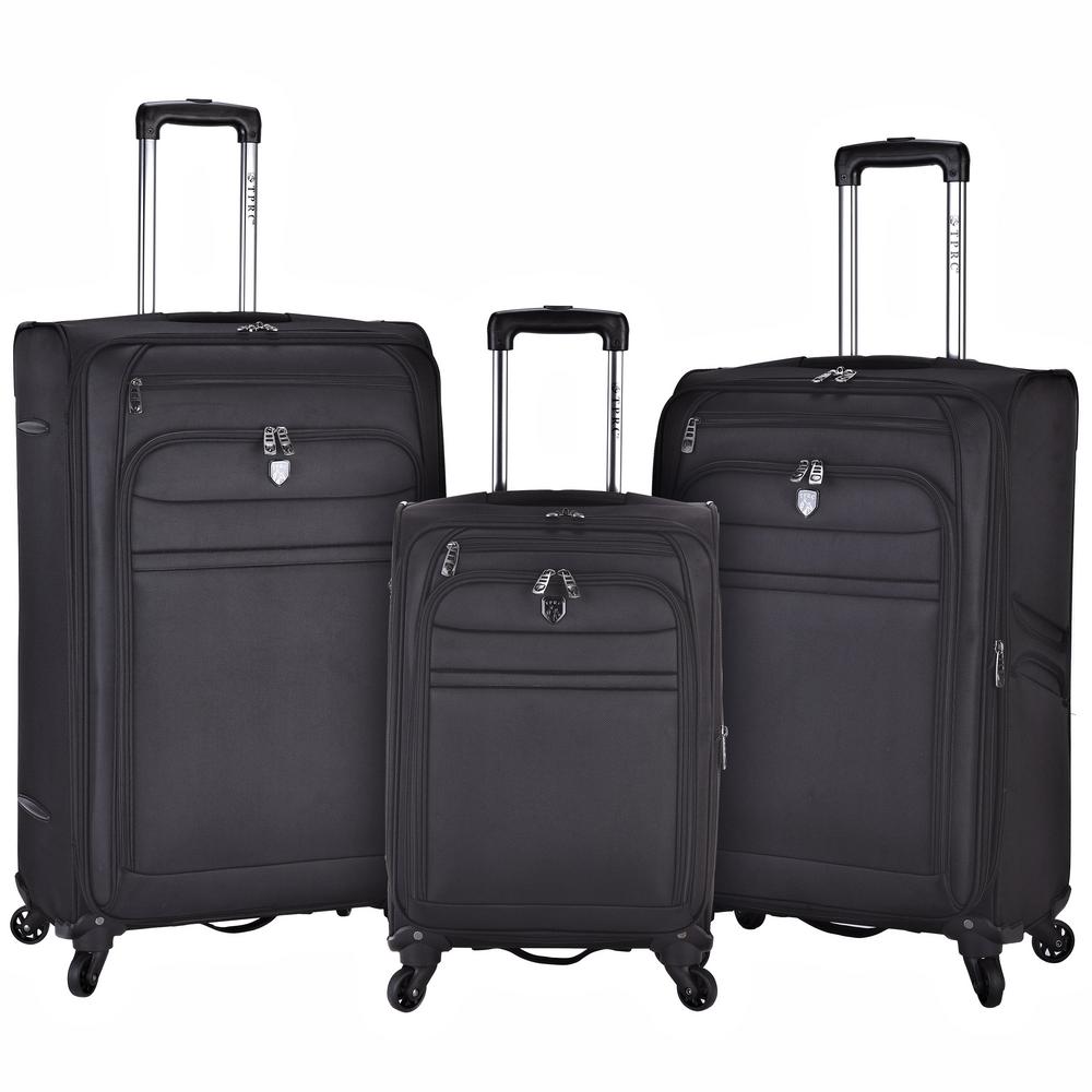 TPRC 3-Piece Softside Expandable Rolling Vertical Luggage Set with ...