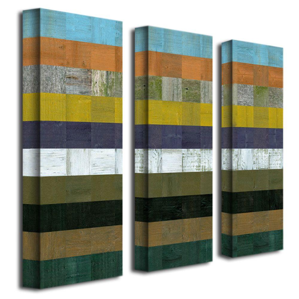 Wooden Abstract I By Michelle Calkins 3 Panel Wall Art Set