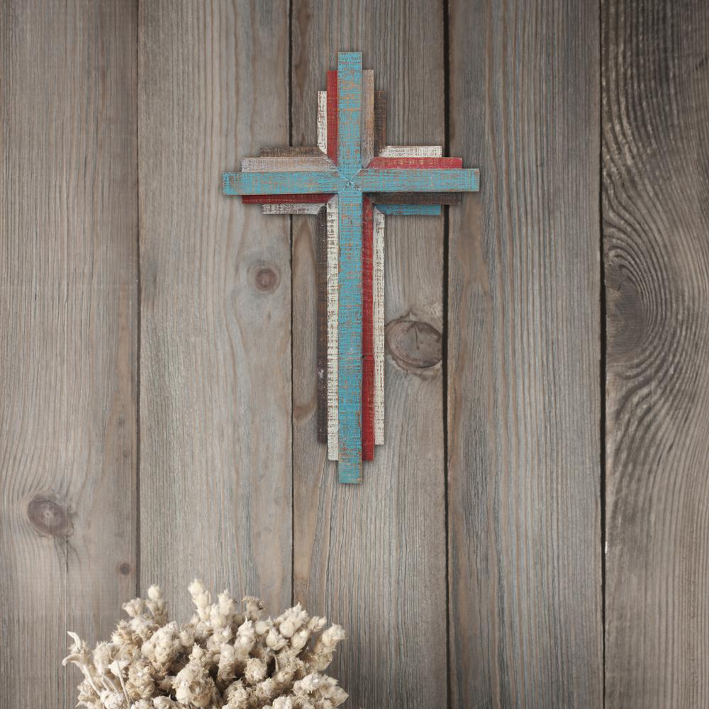 8 5 In X 14 Multicolor 3d Wooden Wall Cross - Cross To Hang On The Wall 8 5 In X 14 Multicolor 3d Wooden Wall Cross - Cross To Hang On The Wall