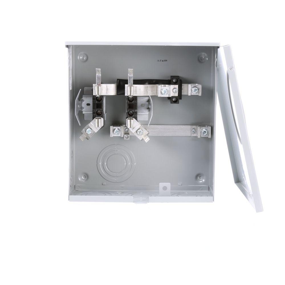 Siemens 200 Amp 4 Jaw Horn Bypass UG Fed Meter Socket with 7/8 in. Barrel Lock KnockoutUAS817