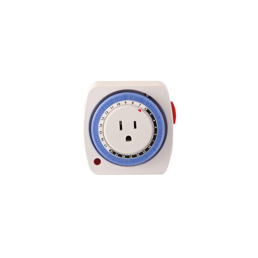 By Go Green 24 Hour Plug In Timer Gg 36011 The Home Depot By Go Green 24 Hour Plug In Timer
