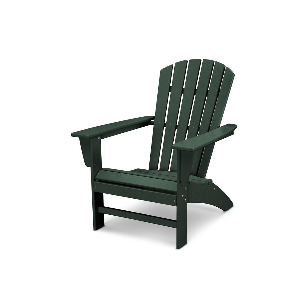 Polywood Grant Park Traditional Curveback Green Plastic Outdoor Polywood Grant Park Traditional