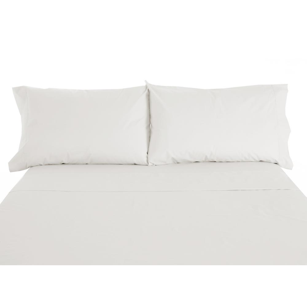Lintex Chambray 6 Piece Oatmeal Cotton Polyester Full Sheet Set 600 Twill 6 Piece Ivory Cotton Polyester Full Sheet Set