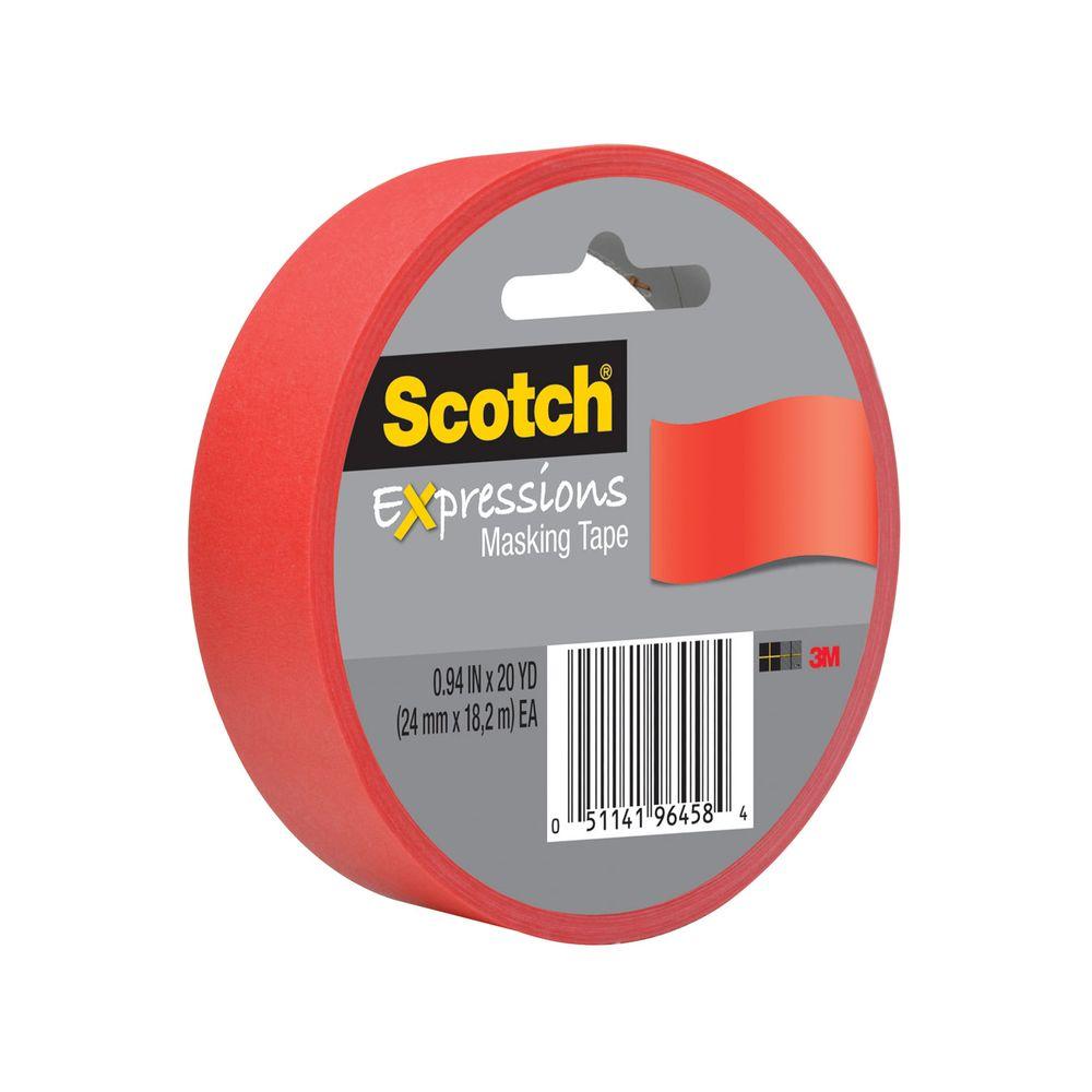 3M Scotch 0.94 in. x 20 yds. Primary Red Expressions Masking Tape (Case