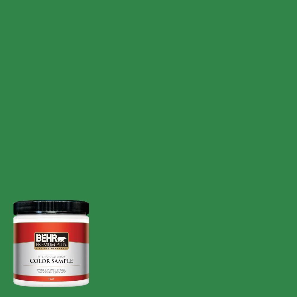 Behr Premium Plus 8 Oz 450b 7 Green Gr Flat Interior Exterior 450b 7 Green Gr Flat Interior Exterior Paint And Primer In One Sample