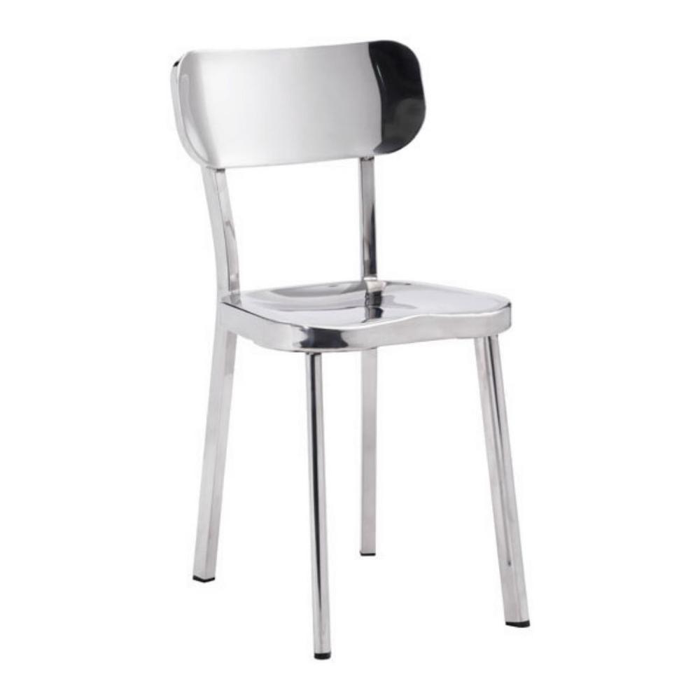 homeroots julia stainless steel chair set of 2248772  the home depot