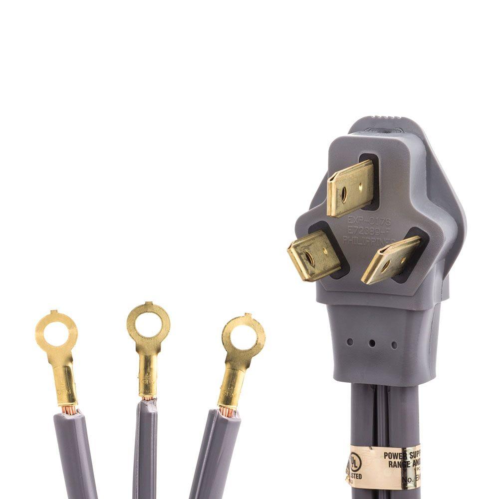Smart Choice 4 ft. 40 Amp 3Prong Range Cord5304490721 The Home Depot