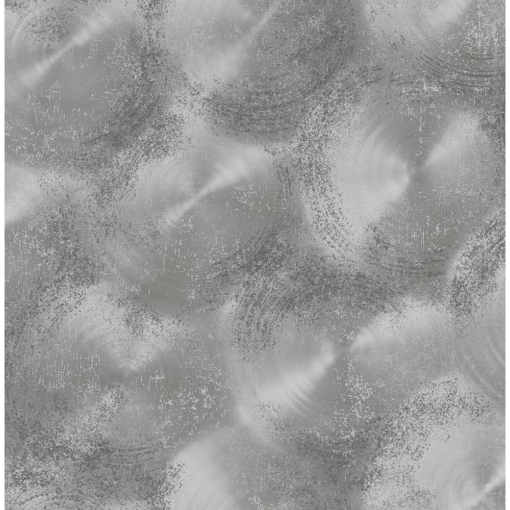 Brewster Pewter Tarnished Metal Metallic Texture Wallpaper Sample-2701