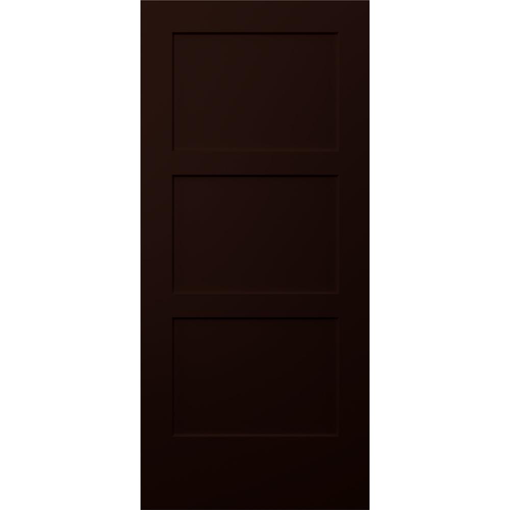 Jeld Wen 36 In X 80 In Birkdale Espresso Stain Smooth Solid Core