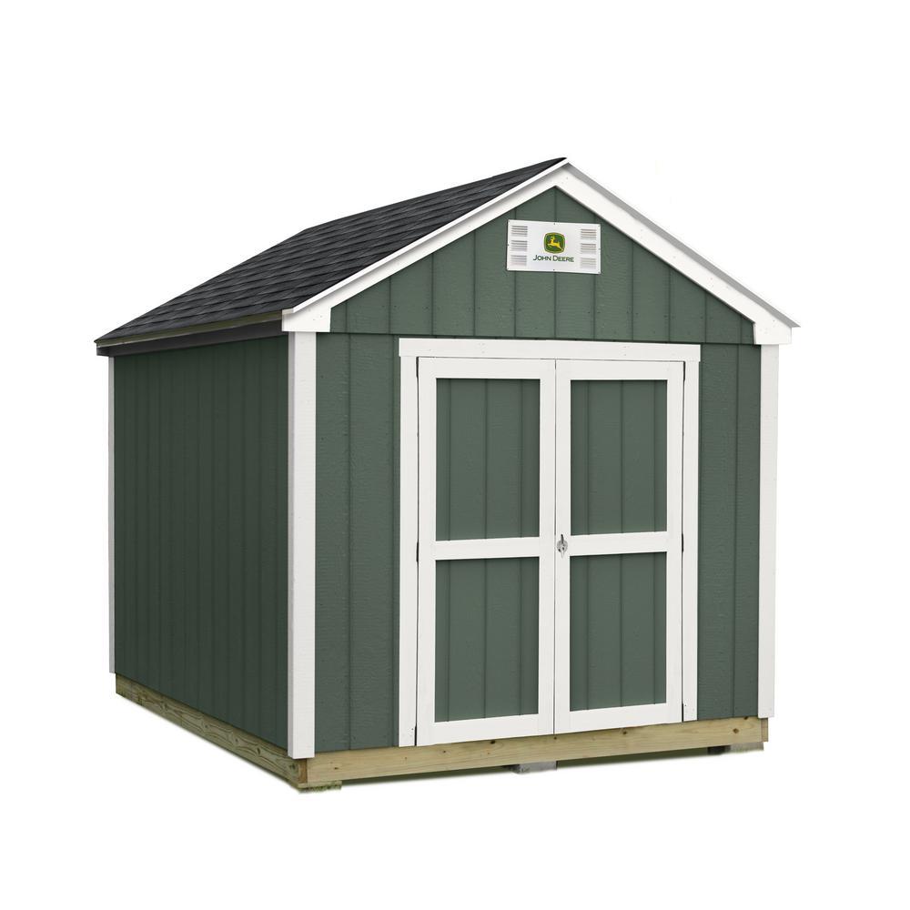 sheds usa 8 ft. x 12 ft. installed john deere shed