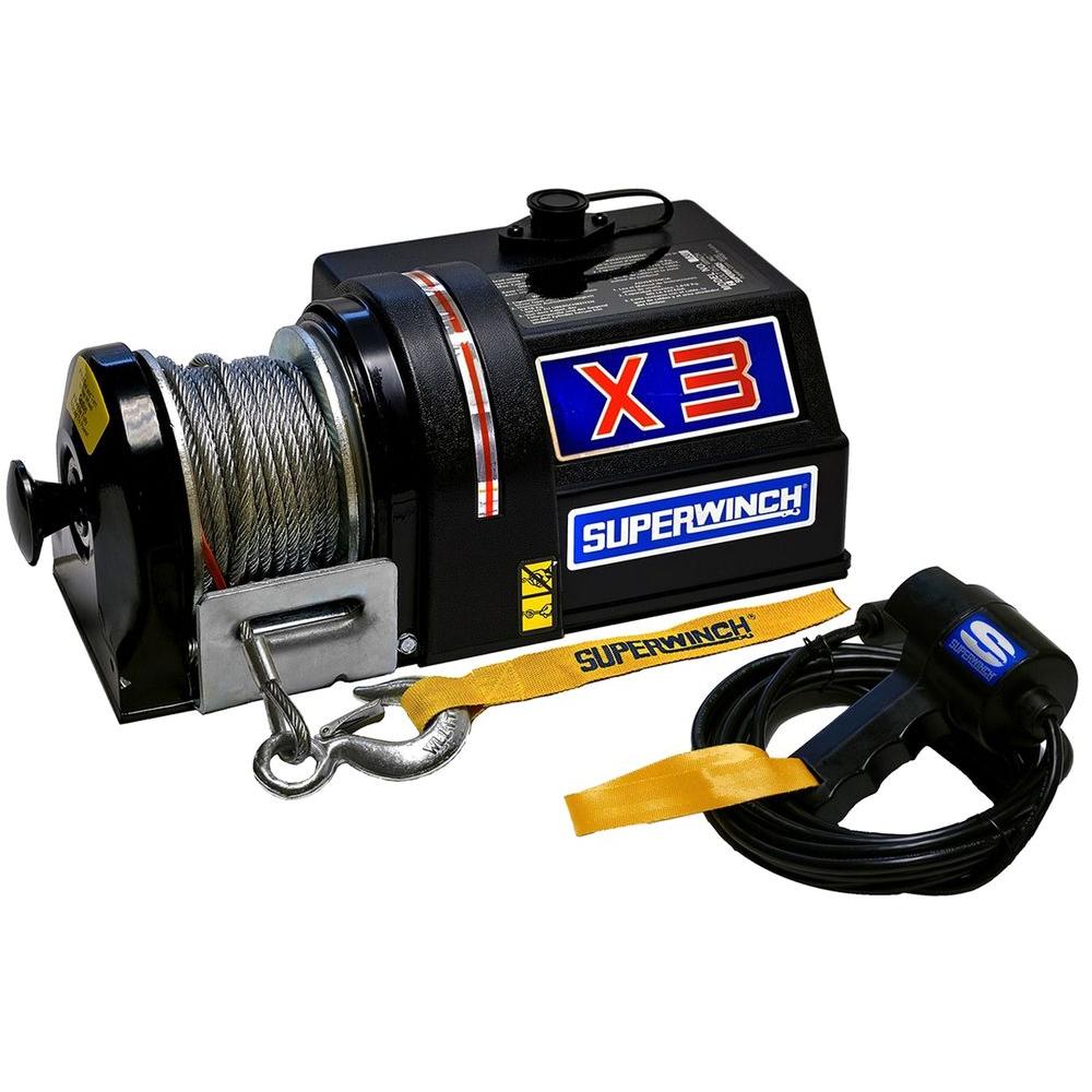 Superwinch X3F Series 12Volt DC Freewheeling Utility Winch with Hawse