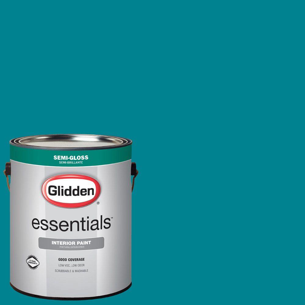Glidden Essentials 1 gal. HDGB27D Kingfisher Blue SemiGloss Interior