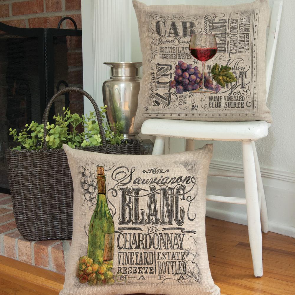 Heritage Lace Wine Country Natural Graphic Polyester 18 In X 18