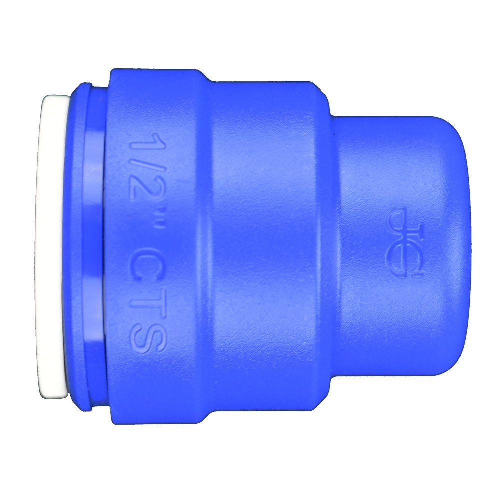 JG Speedfit 1/2 In. Blue Plastic Push-to-Connect End Cap Contractor ...