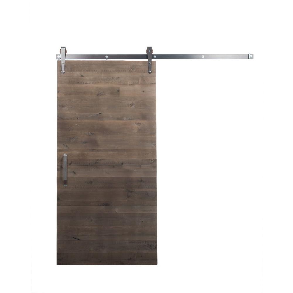 Rustica Hardware 36 in. x 84 in. Rustica Reclaimed Home Depot Gray Wood