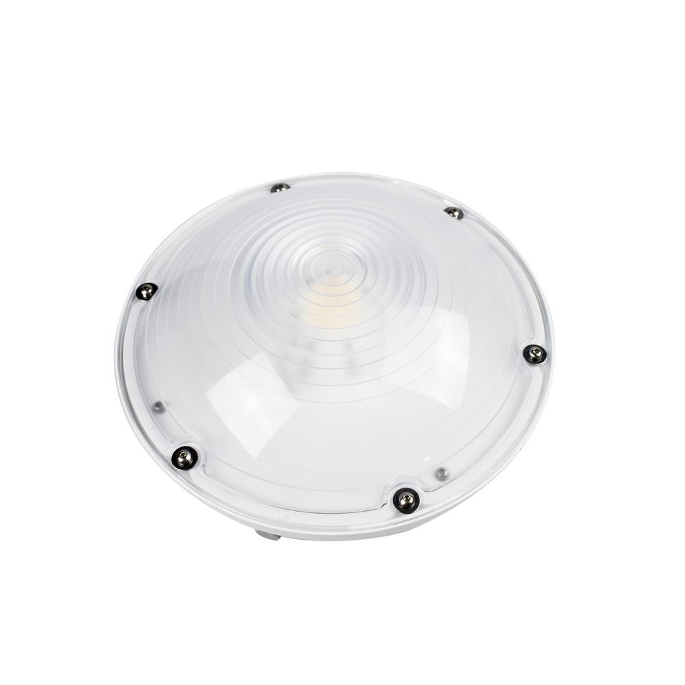 Atg Electronics 60 Watt White Outdoor Integrated Led Area Canopy Light Dimmable 5000k