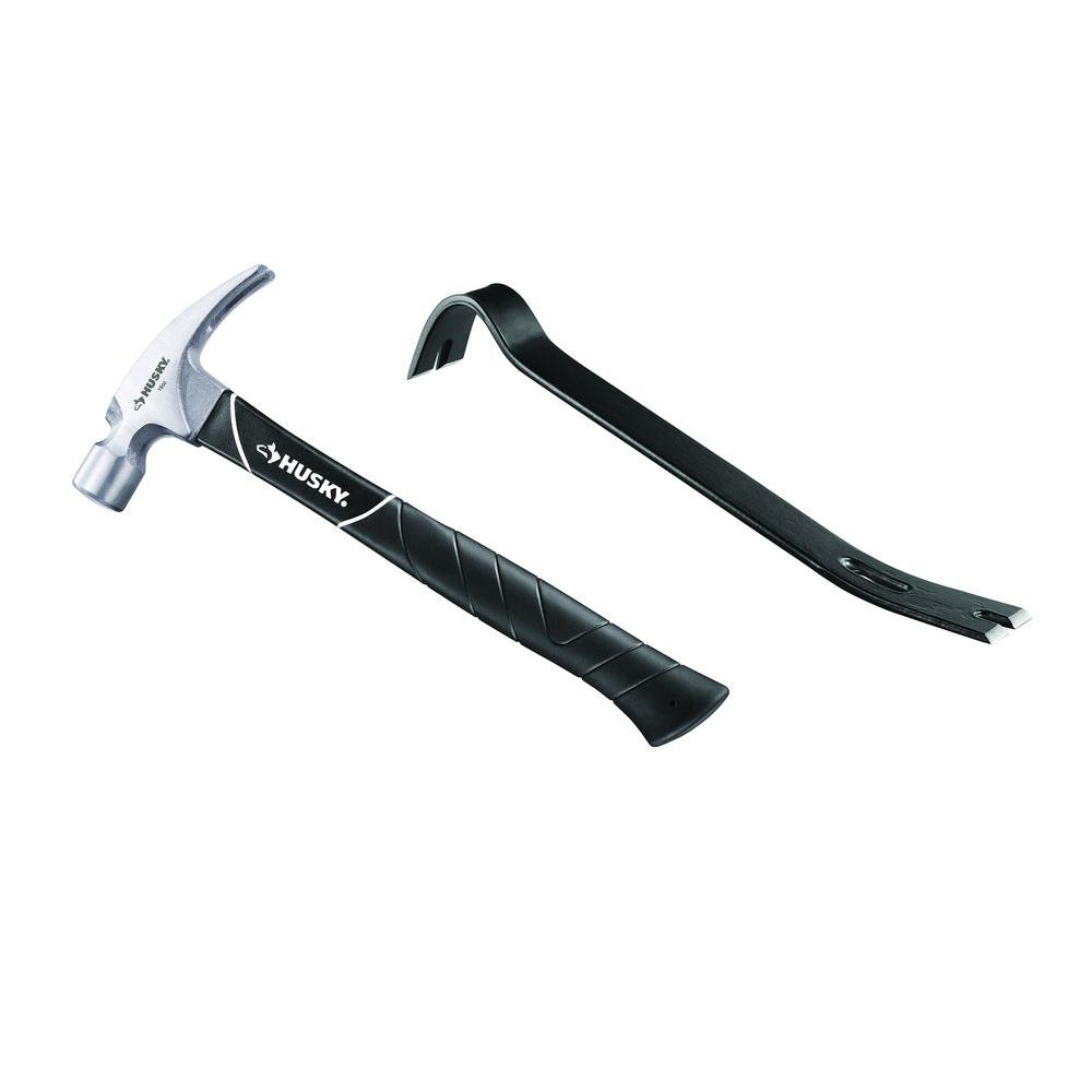 Husky 16 oz. Fiberglass Ripping Hammer and 13 in. Pry BarNG16S13HDHN