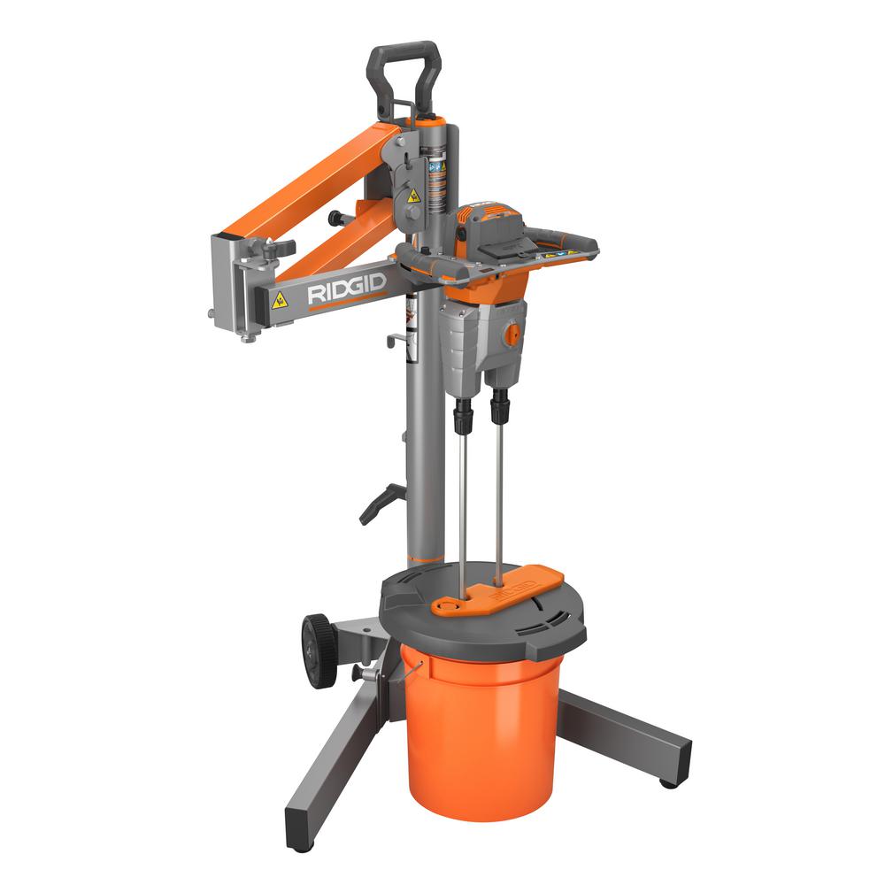 RIDGID Mortar Grout Mixer Single-Paddle 5//8 in 11 Amp Keyed Chuck Softstart