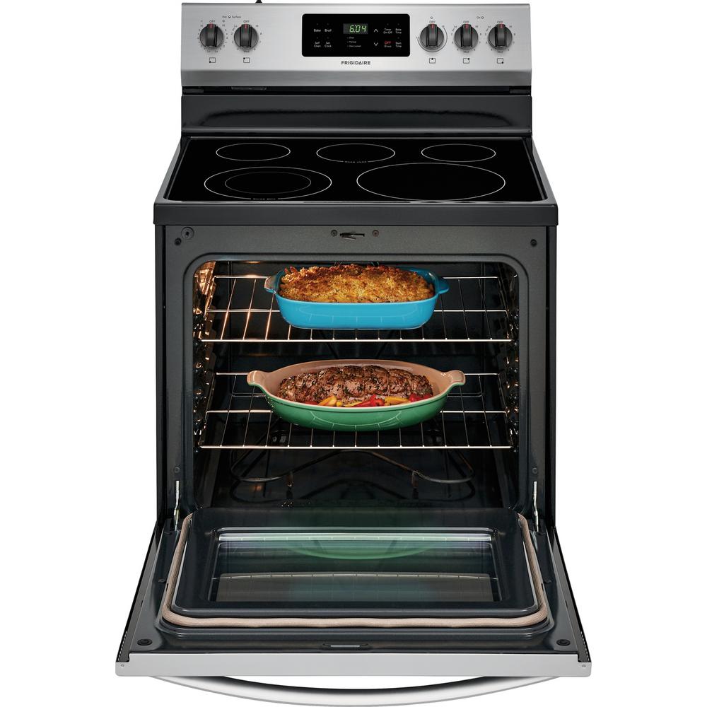 Frigidaire 30 In 5 3 Cu Ft Electric Range With Self Cleaning