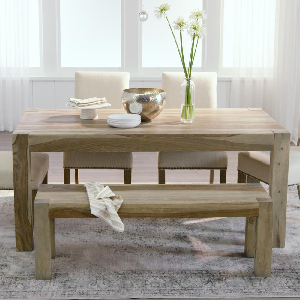 Home Decorators Collection Edmund Smoke Grey Wood Dining Bench